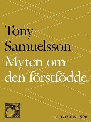 cover image of Myten om den förstfödde